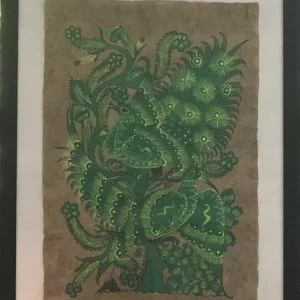 Mexican Bark Painting – Green
